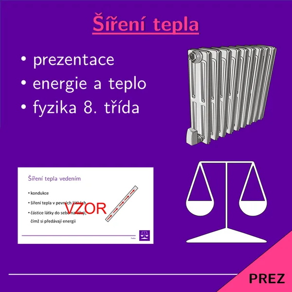 Šíření tepla (přenos tepla) | prezentace 1