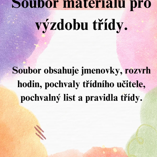 Výzdoba třídy pro 1. ročník 1
