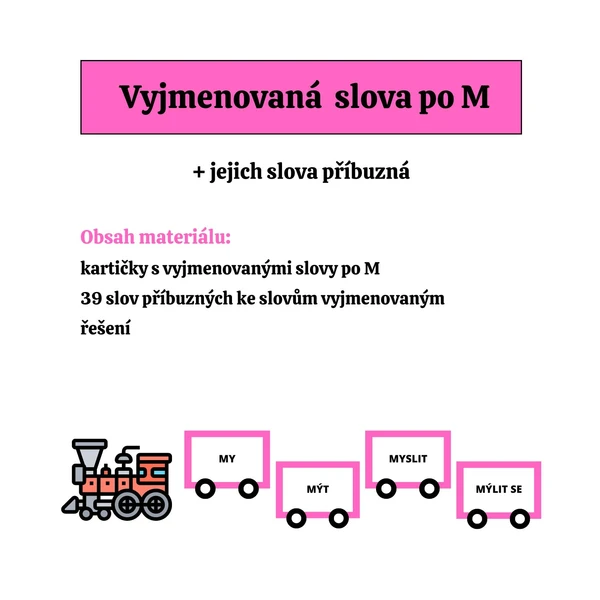 VYJMENOVANÁ SLOVA po M 1