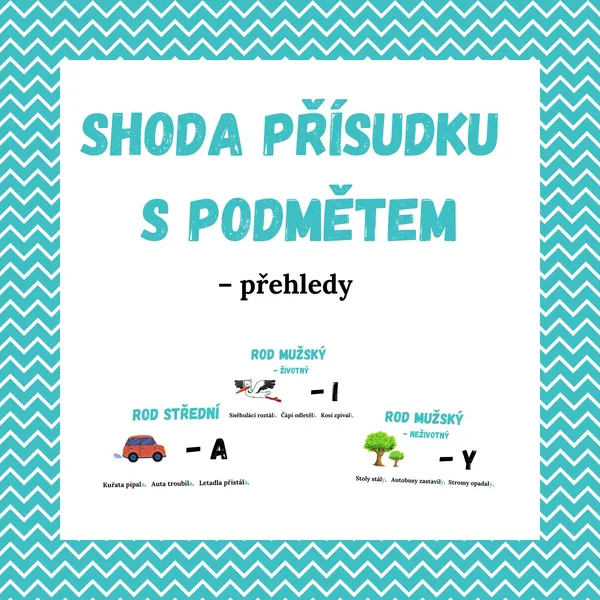 Shoda přísudku s podmětem - přehledy 1