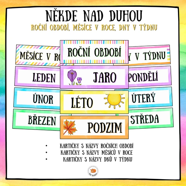 Někde nad duhou - roční období, měsíce, dny v týdnu 1