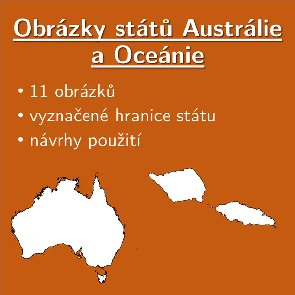 Austrálie a Oceánie, obrázky hranic všech států Austrálie a Oceánie, zeměpis 1