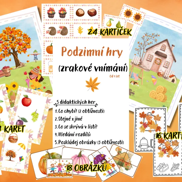 Podzimní hry - zrakové vnímání 1