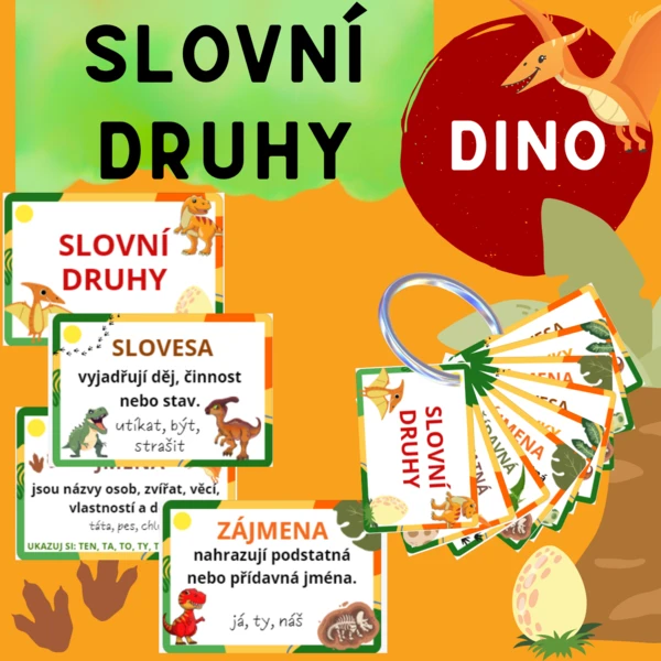 Slovní druhy- DINO- plakáty, brožurka 1