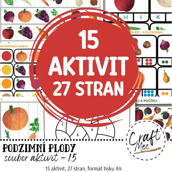 PODZIMNÍ PLODY - SOUBOR 15 AKTIVIT 1
