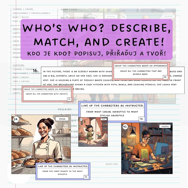 Who’s Who? Describe, Match, and Create! 1