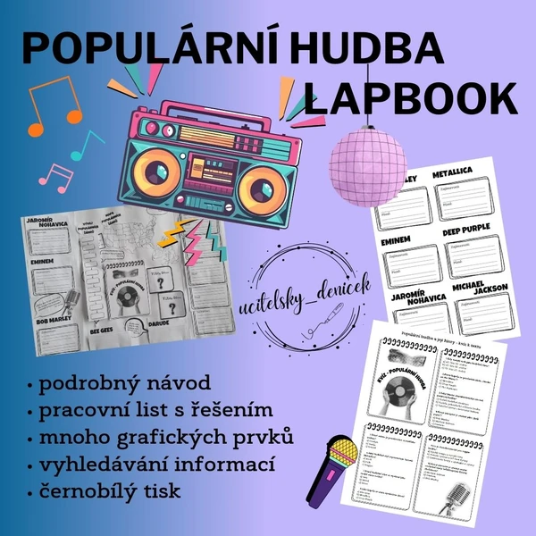 Populární hudba - lapbook 1