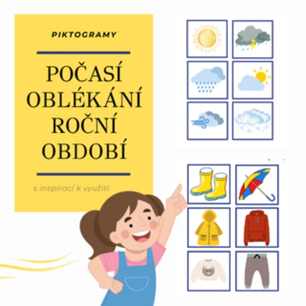 PIKTOGRAMY - POČASÍ, OBLÉKÁNÍ, ZNAKY ROČNÍCH OBDOBÍ 1