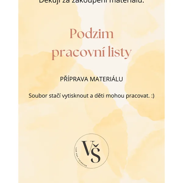 Podzim - pracovní listy 1