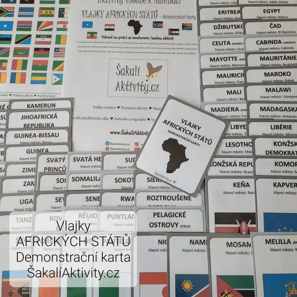 Vlajky afrických států - demonstrační karty  1