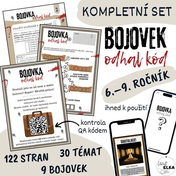 SET OPAKOVACÍCH BOJOVEK – odhal kód (učivo 6. až 9. třídy) 1