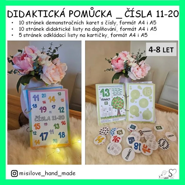 Pracovní didaktická pomůcka ČÍSLA 11-20 1
