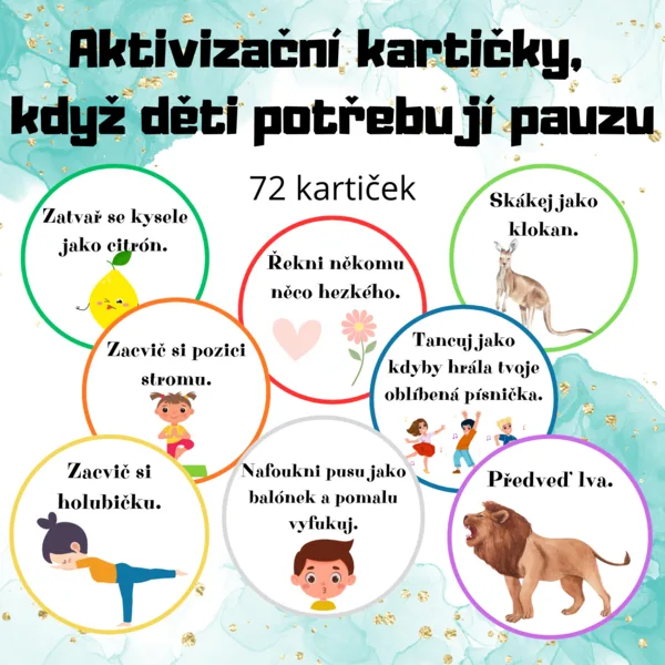 Aktivizační kartičky, když děti potřebují pauzu 1