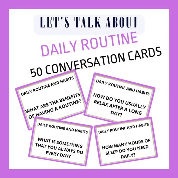 DAILY ROUTINE CONVERSATION CARDS 1