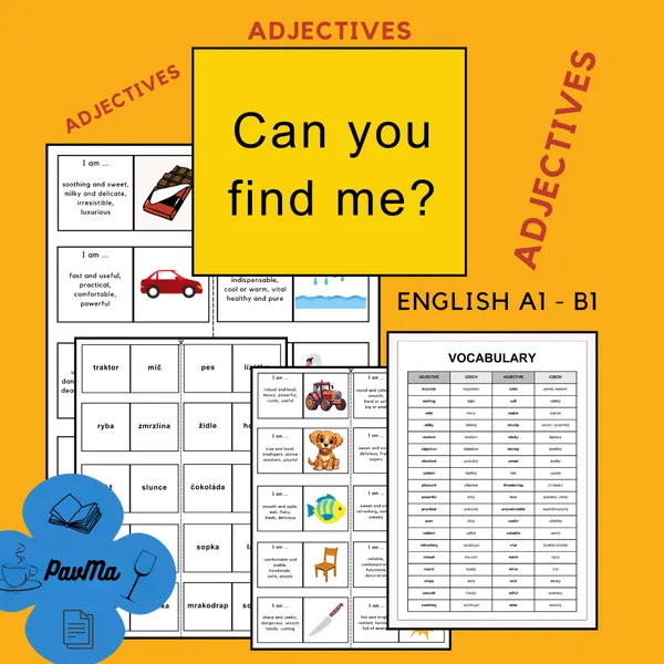 ADJECTIVES ENGLISH Přídávaná jména PEXESO Najdi dvojici 1