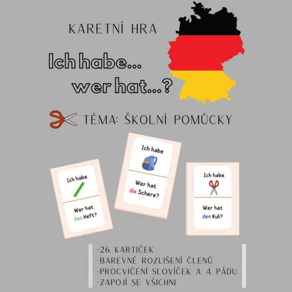 Schulsachen (karetní hra "Ich habe..., wer hat...?") 1