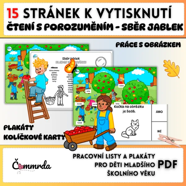 Čtení s porozuměním - sběr jablek 1