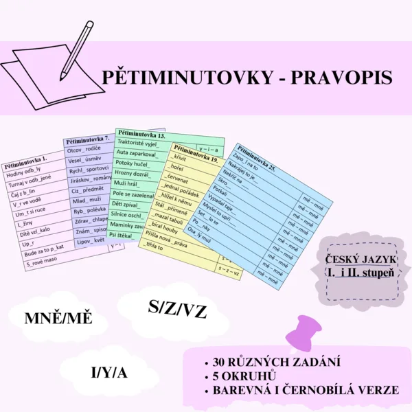 Pětiminutovky - pravopis 1