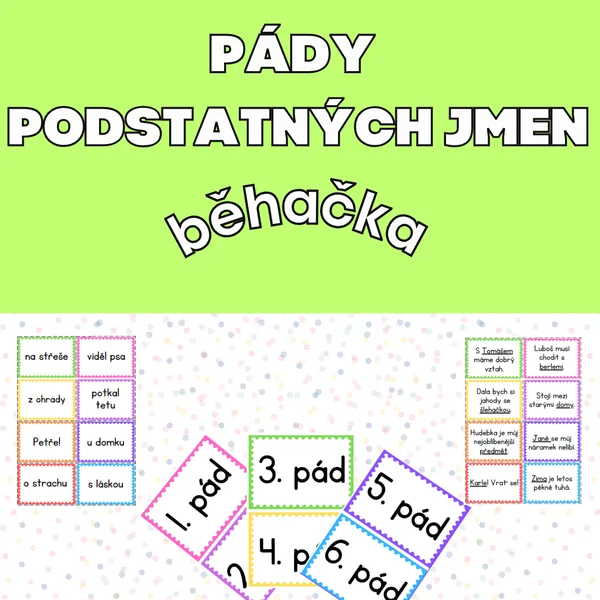 Pády podstatných jmen - běhačka 1