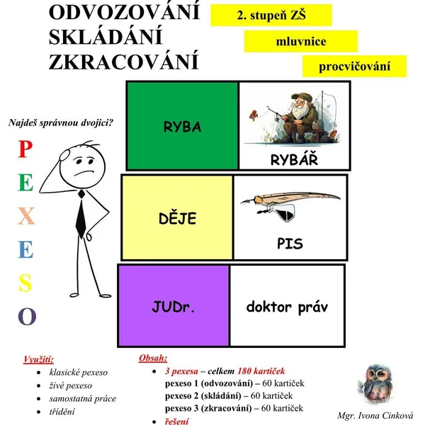 Odvozování, skládání, zkracování 1
