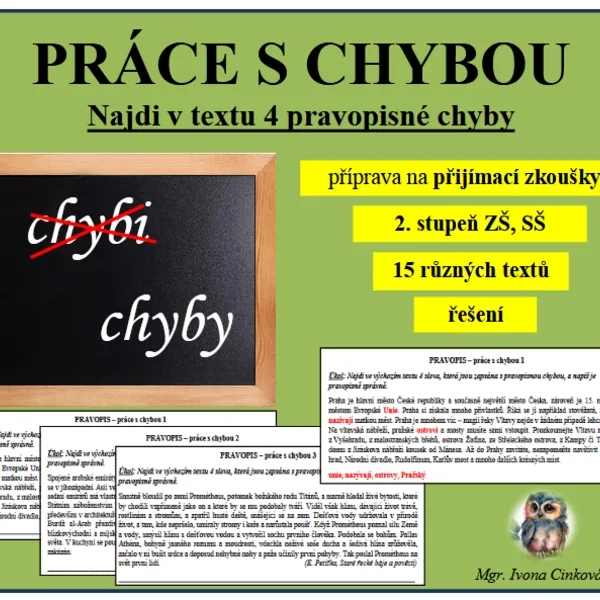 Práce s chybou - pravopis 1