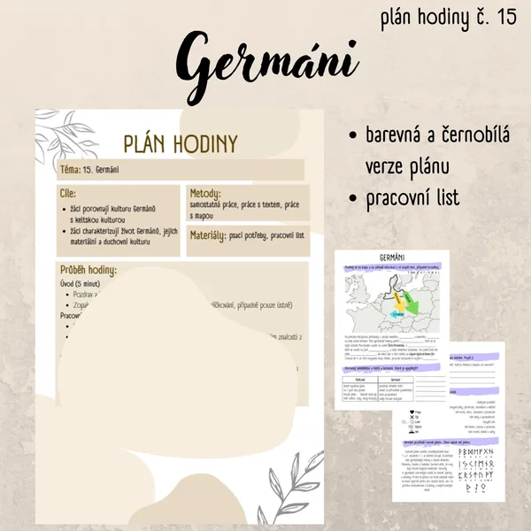 Plán hodiny (15) - 6. třída - Germáni 1