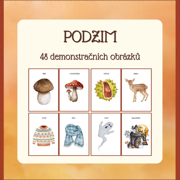 Podzim - 48 demonstračních obrázků (velikost A5) 1