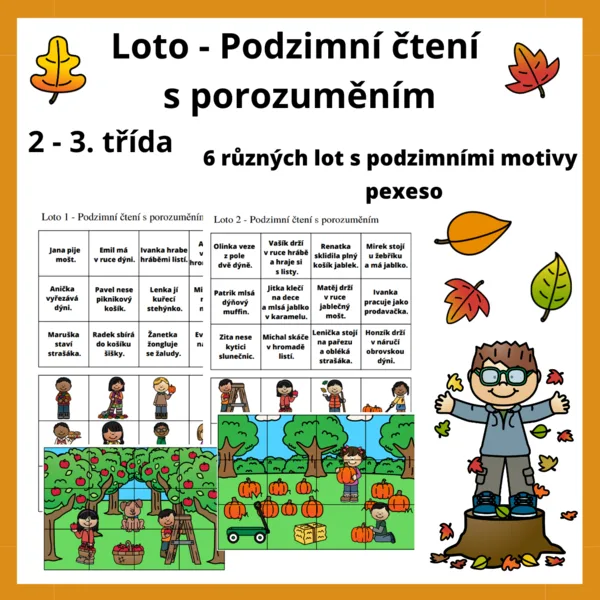 Loto - podzimní čtení s porozuměním 1