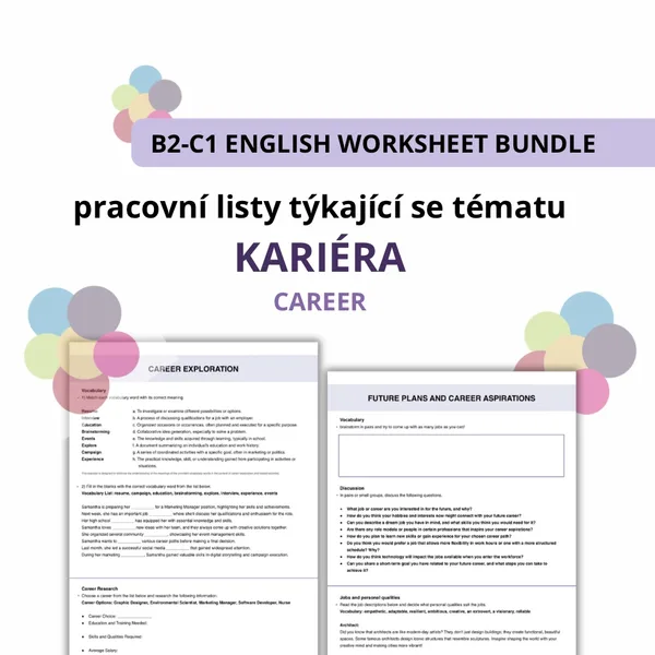 CAREER - pracovní listy pro výuku AJ 1