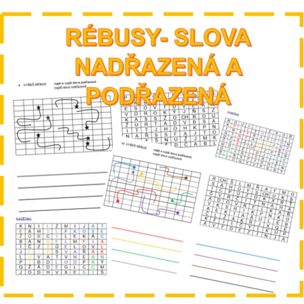 RÉBUSY - SLOVA NADŘAZENÁ A PODŘAZENÁ 1