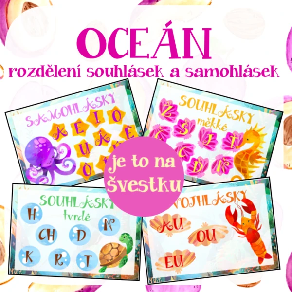 OCEÁN - rozdělení souhlásek a samohlásek 1