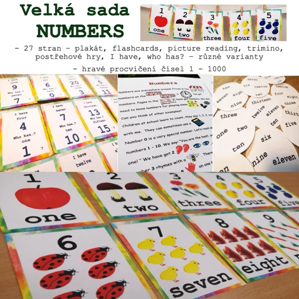 Velká sada aktivit - NUMBERS 1