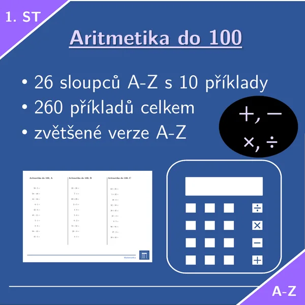Aritmetika do 100 | matematika 1. stupeň | 26 sloupců 1