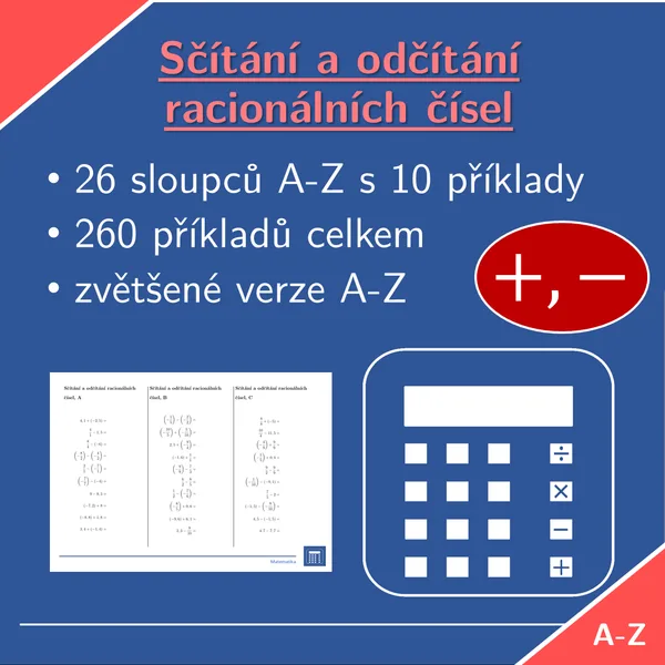 Sčítání a odčítání racionálních čísel | matematika | 26 sloupců 1