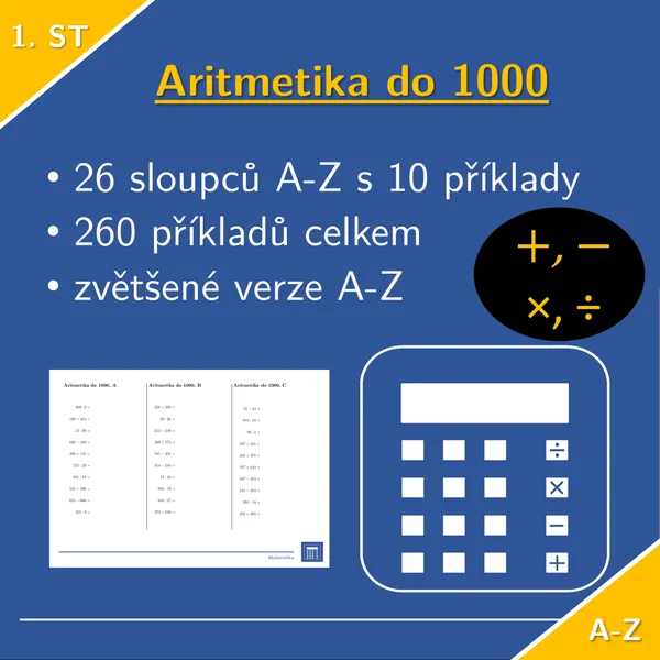 Aritmetika do 1000 | matematika 1. stupeň | 26 sloupců 1