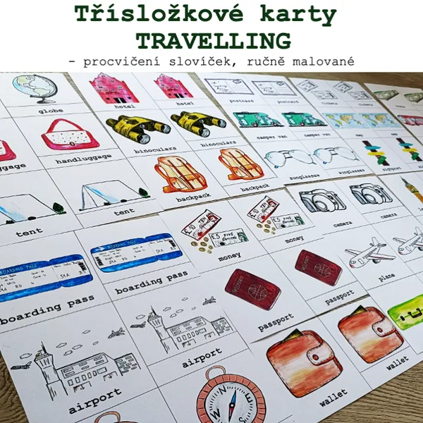 Travelling - třísložkové karty 1