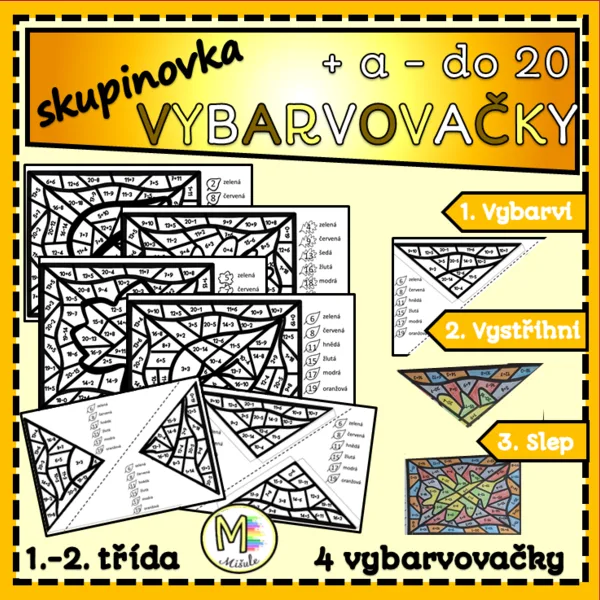 VYBARVOVAČKY DO 20- SKUPINOVÁ PRÁCE (i s přechodem přes základ 10) 1