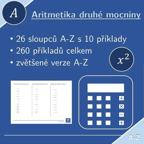 Aritmetika druhé mocniny čísel | matematika | 26 sloupců 1
