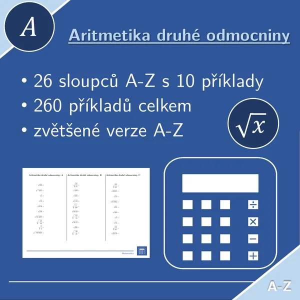 Aritmetika druhé odmocniny čísel | matematika | 26 sloupců 1