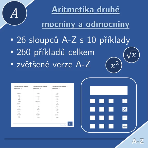 Aritmetika druhé mocniny a odmocniny | matematika | 26 sloupců 1