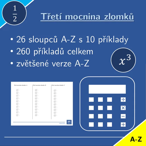 Třetí mocnina zlomků | matematika | 26 sloupců 1