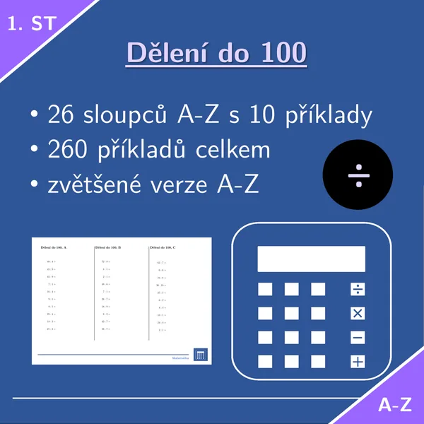 Dělení do 100 | matematika 1. stupeň | 26 sloupců 1