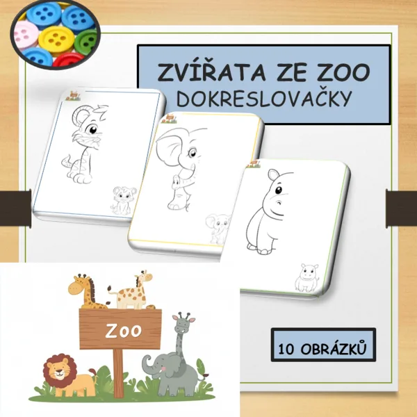 ZVÍŘATA ZE ZOO - DOKRESLOVAČKY  1