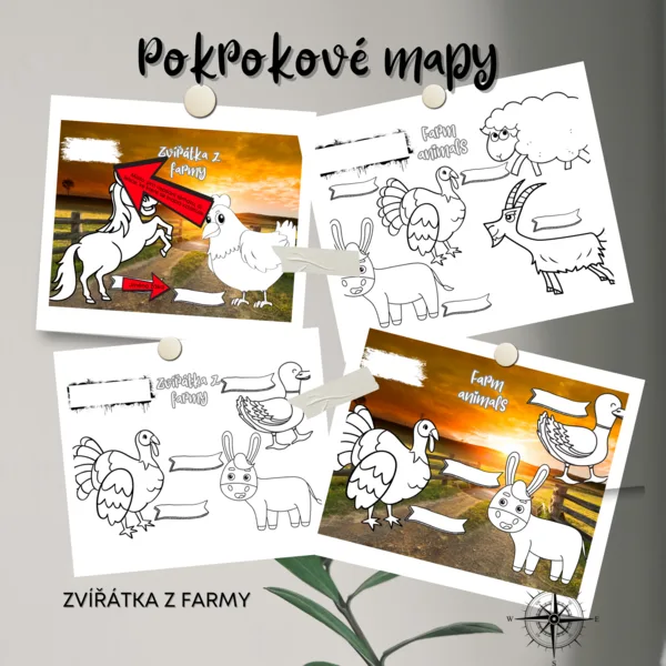 POKROKOVÉ MAPY - ZVÍŘÁTKA Z FARMY 1