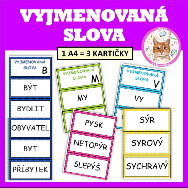 VYJMENOVANÁ SLOVA 1