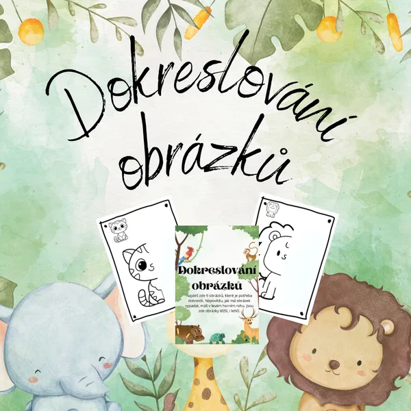 Dokreslování obrázků- zvířata 1