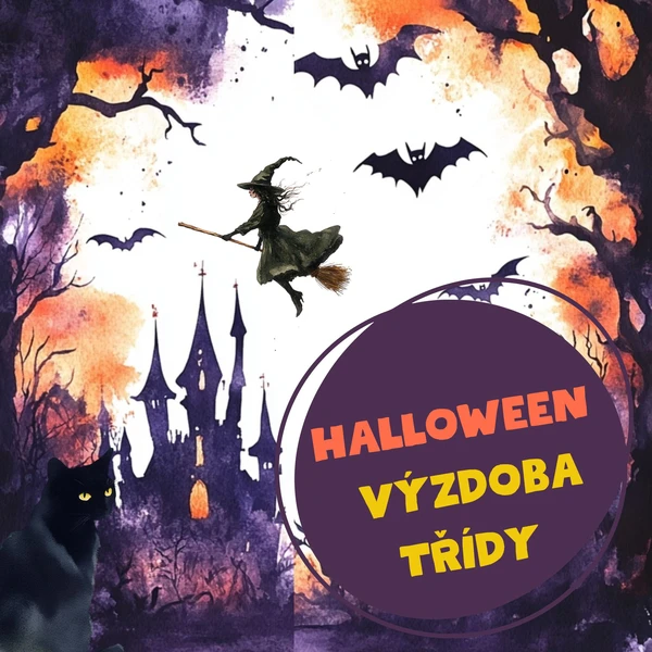 Halloween - strašidelná výzdoba třídy - dekorace na nástěnku 1