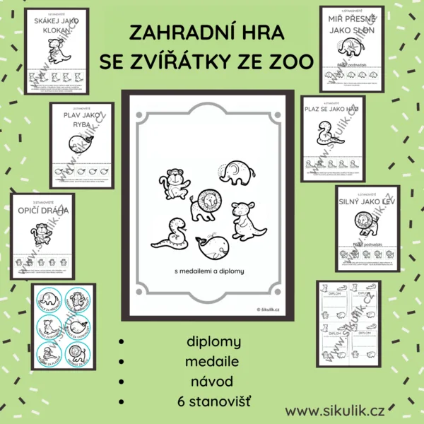 ZAHRADNÍ HRA SE ZVÍŘÁTKY ZE ZOO 1