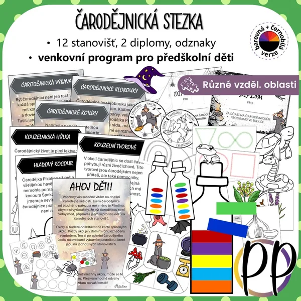 Čarodějnická stezka s úkoly pro děti 1
