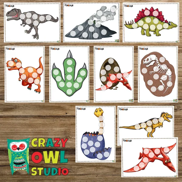Šablony PET víčka DINOSAUŘI 1